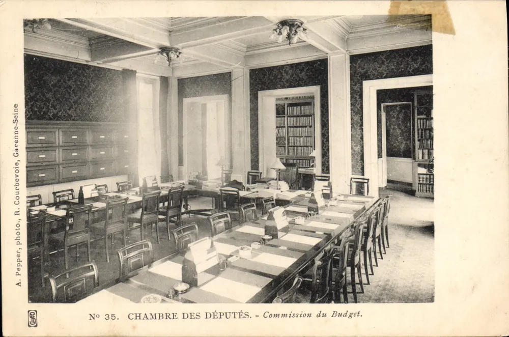 Chambre des Députés — Comisión del Presupuesto — A. Pepper, foto, R. Courbevoie, Garenne-Seine, N° 35 - Anverso