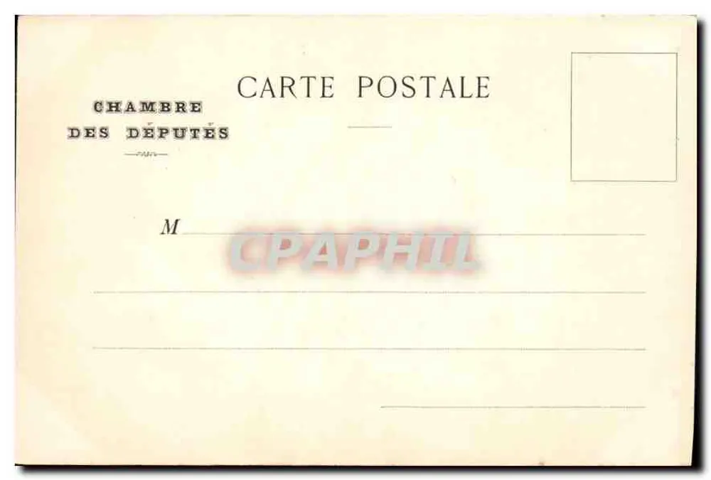 Chambre des Députés — Comisión del Presupuesto — A. Pepper, foto, R. Courbevoie, Garenne-Seine, N° 35 - Reverso