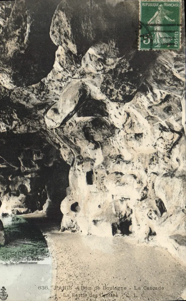 Paris - Bois de Boulogne - Die Cascade - Der Ausgang der Höhlen - C. L. C. - n°636 - Vorderseite