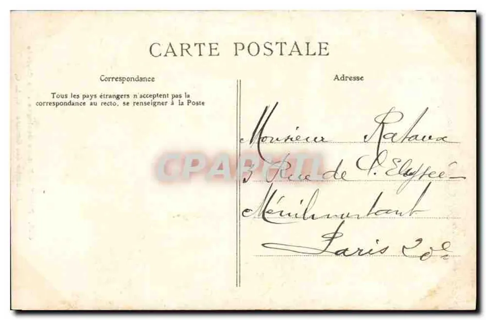 Paris - Bois de Boulogne - Die Cascade - Der Ausgang der Höhlen - C. L. C. - n°636 - Rückseite