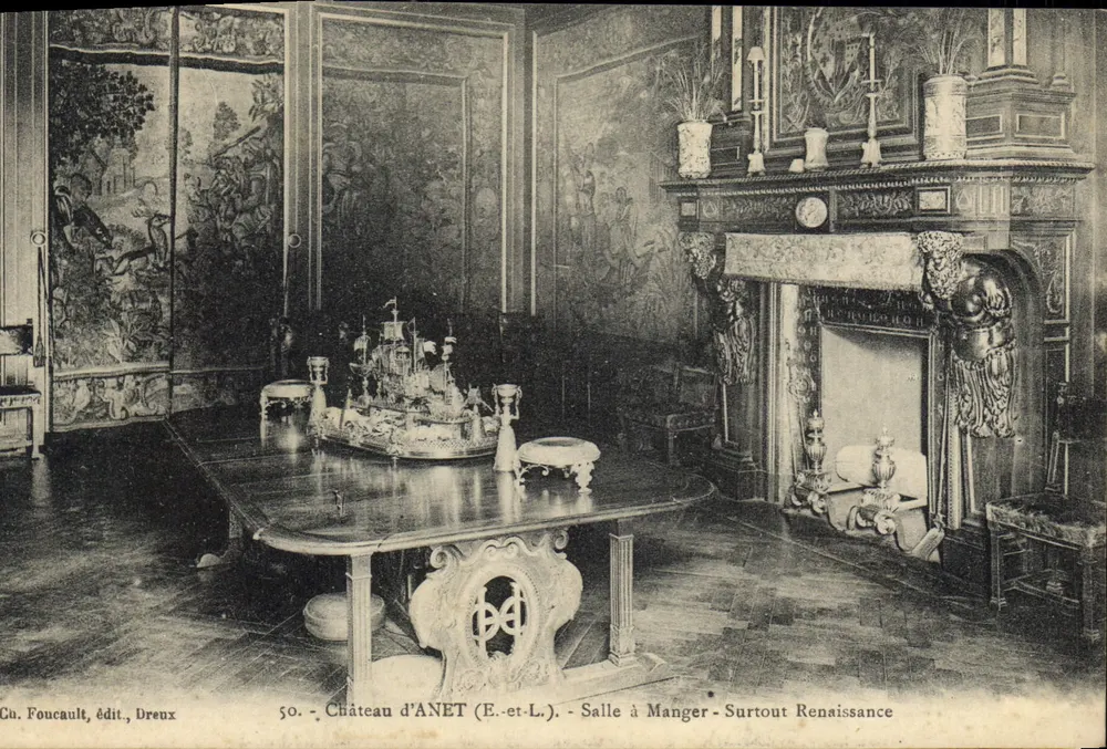 Schloss ANET (E.-et-L.) — Speisesaal — Renaissance-Überblick - Vorderseite