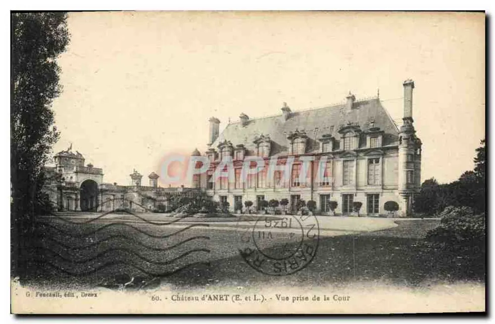 Castelo de ANET (E. e L.) — Vista tirada da Cour — G. Fonteau, editor, Droux - Frente