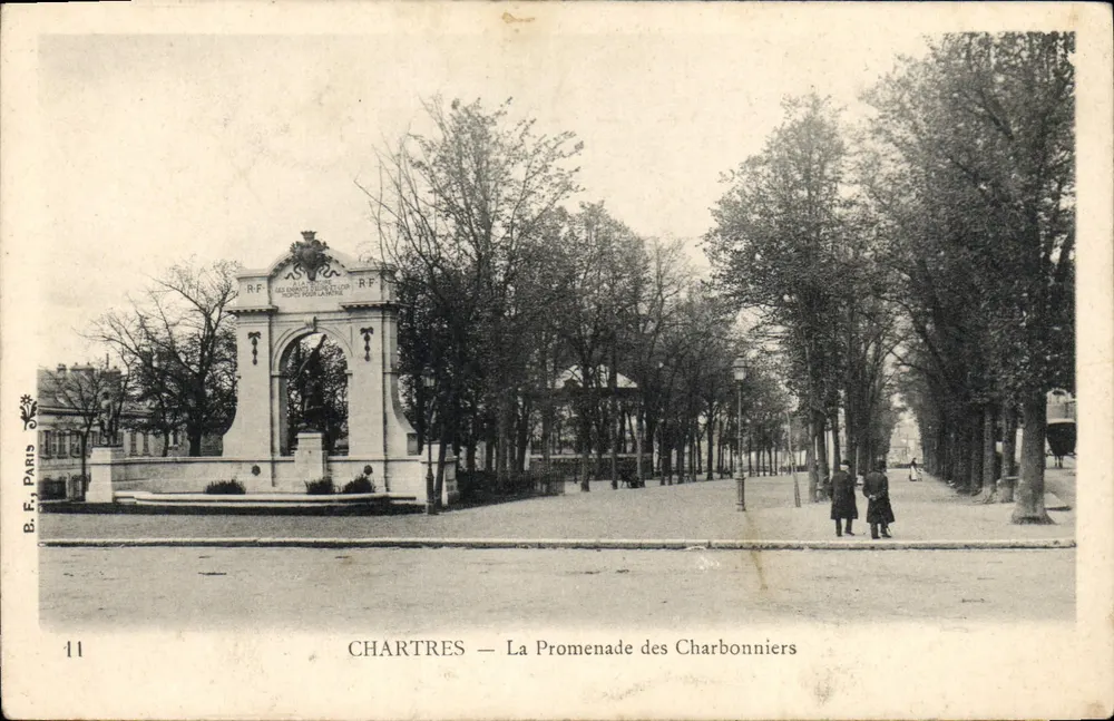 Chartres — Promenade des Charbonniers — B.F. Paris, n°11 - Anverso