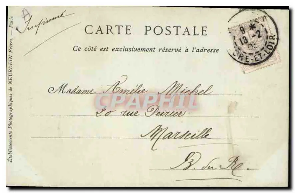 Chartres — A Estátua de Marceau — Magdclène Magne, Collections ND, n°7 - Verso