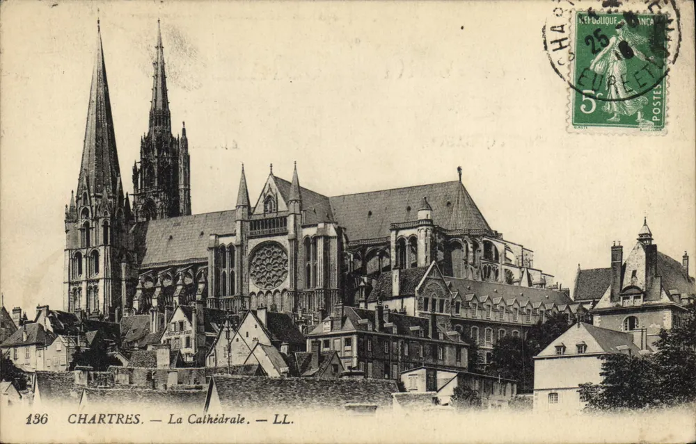 Chartres — A Catedral — LL. — N° 136 - Frente