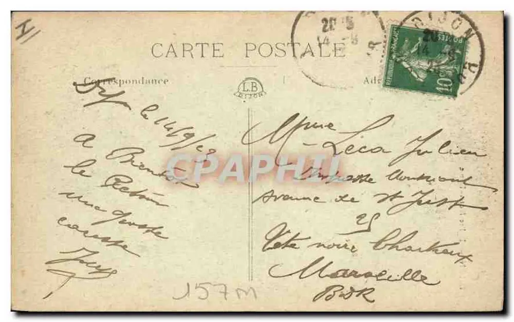 Dijon — Igreja de Nossa Senhora — editor L. Bousquet, n° 157M - Verso