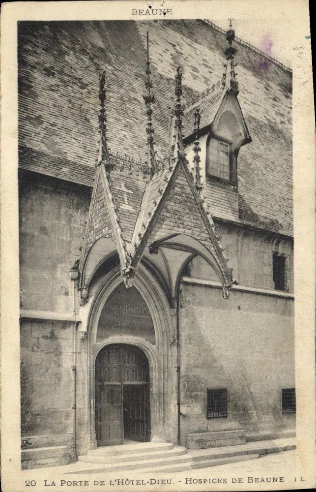 Beaune — Tor des Hôtel-Dieu - Hospices de Beaune — Verlag L. L. n°20 - Vorderseite