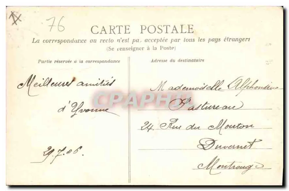 Le Havre — Uma tempestade — E.B.Z. 197 - Verso