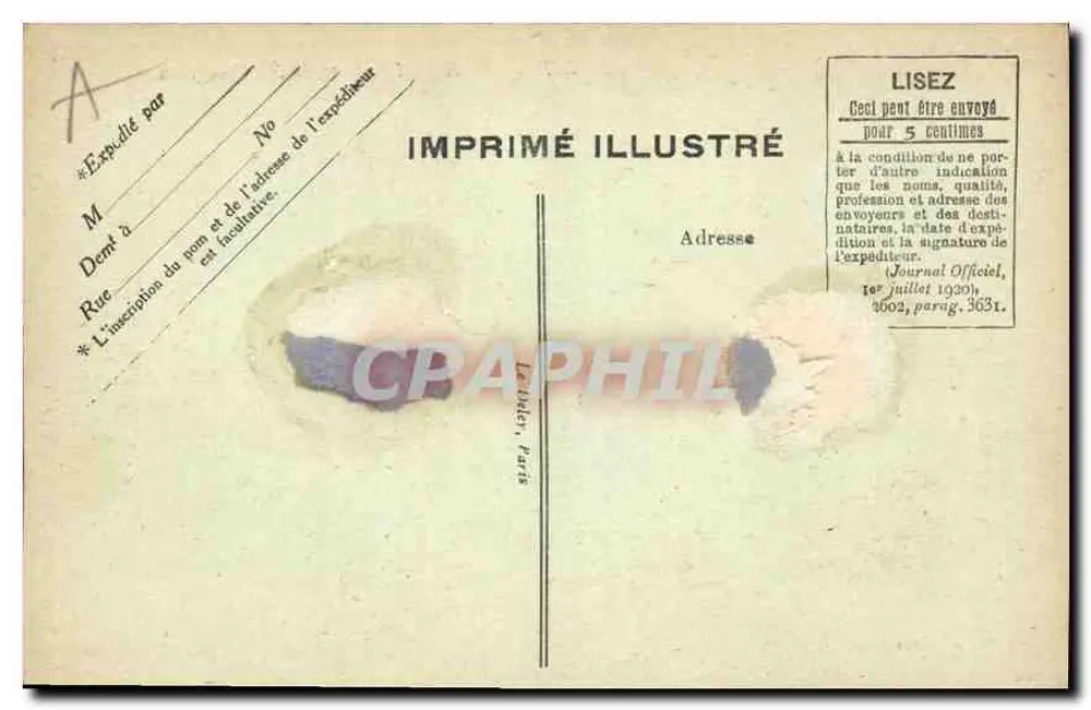 Le Havre — Le Quai de Southampton — Imprimé Illustré, n° 99 - Rückseite