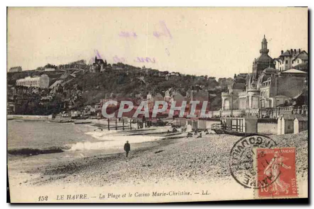 Le Havre — Die Strandpromenade und das Casino Marie-Christine — LL. — Nr. 152 - Vorderseite