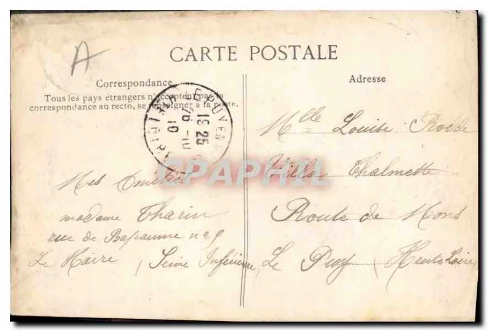 Le Havre — Quai d'Orléans und Bassin du Commerce — Verlag E. D. n°54 - Rückseite