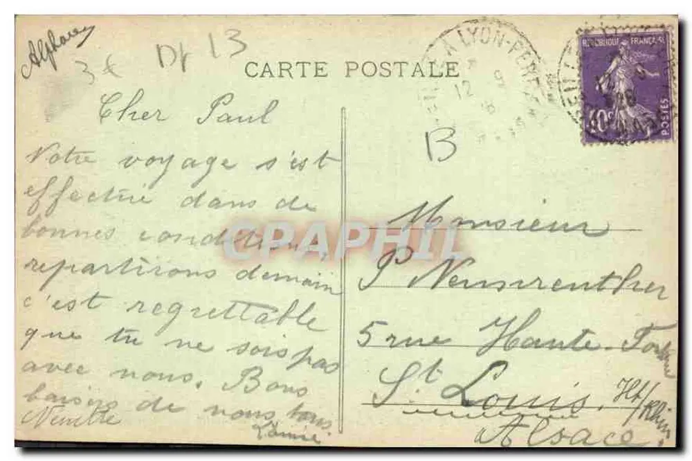 Marseille — Kathedrale und Kai der Joliette — Sonderausgabe der Basilika, Nr. 7 - Rückseite