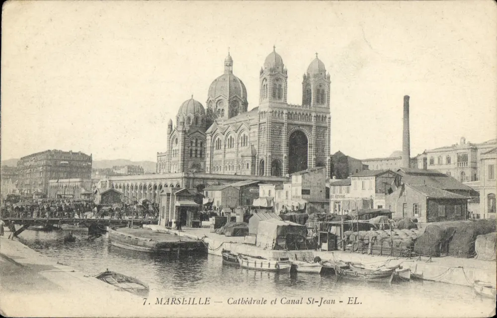 Marseille — Kathedrale und Kanal St-Jean — EL. - Vorderseite