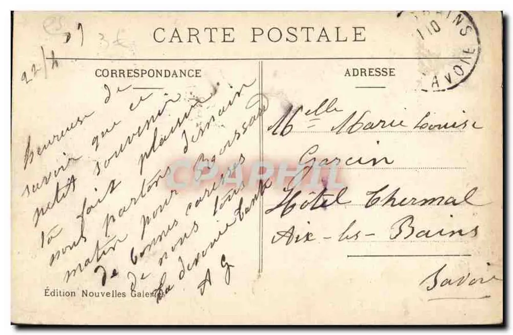 Marseille — Notre-Dame de la Garde und die Aufzüge — Edition Nouvelles Galeries - Rückseite