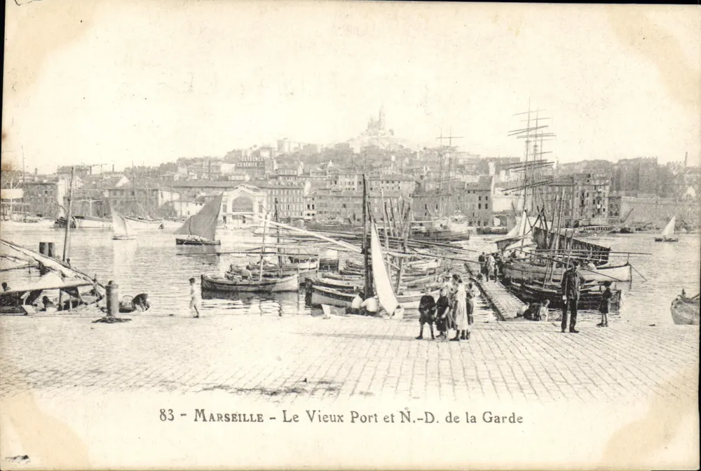 Marseille - Der alte Hafen und N.-D. de la Garde — unbekannter Verleger, Serie 83 - Vorderseite