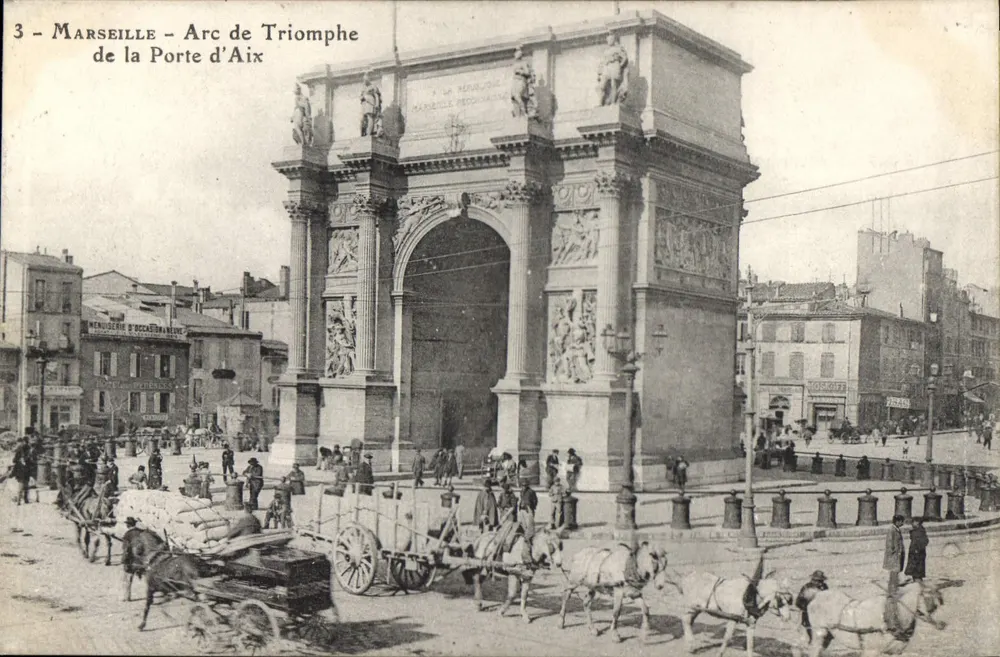 Marselha — Arco do Triunfo da Porta de Aix — série 3, editor 'Marseille & Décoration' - Frente
