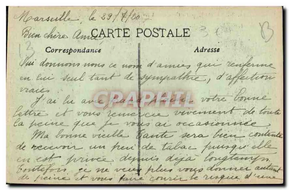 Marseille — A Corniche, hotel Roubion — MM. - Verso
