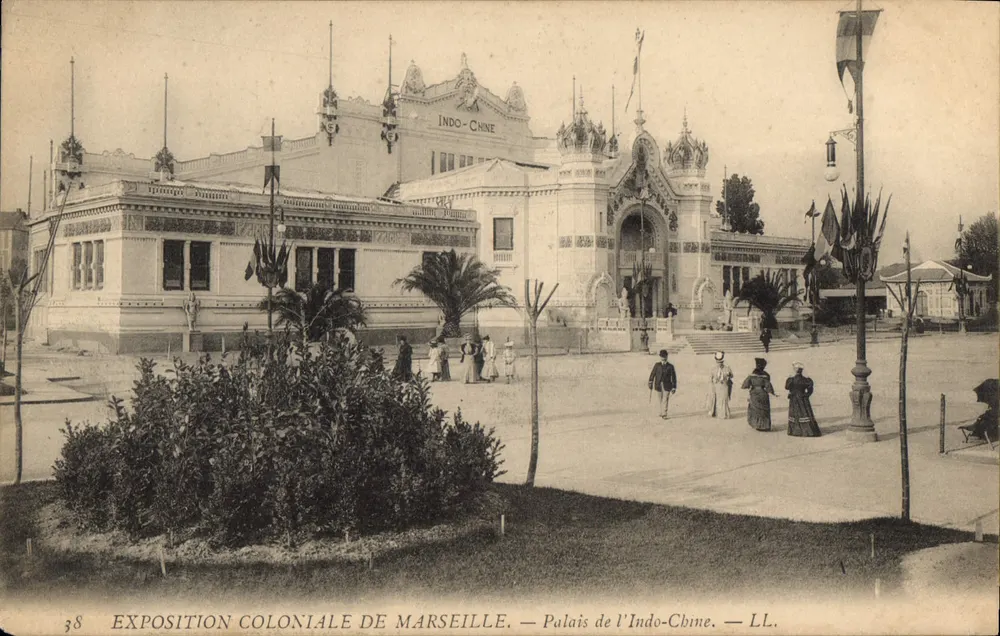 Exposição colonial de Marselha — Palácio da Indochina — LL. — n°38 - Frente