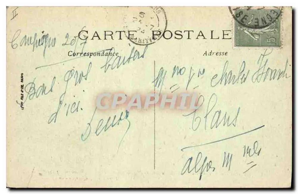 Compiègne — Panorama do Castelo visto da Igreja de São Jacó — editor L.L. n°158 - Verso