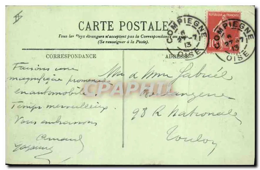 Floresta de Compiègne — Le Vivier — Frère-Robert, LL, n°193 - Verso