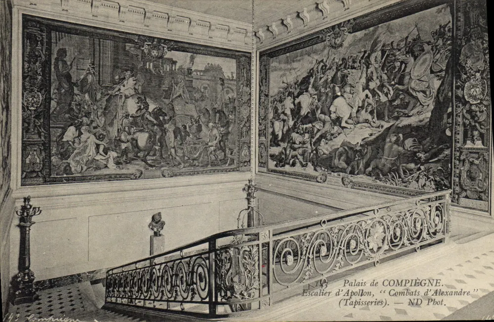Palast von Compiègne — Treppenhaus Apollon, "Kämpfe Alexanders" — ND Phot. - Vorderseite