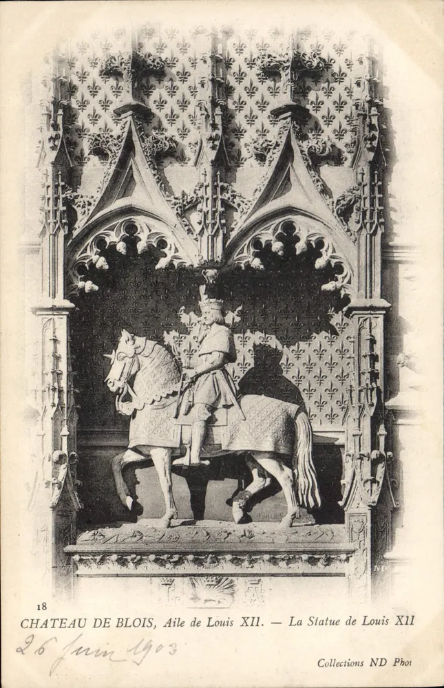 Schloss Blois, Flügel von Ludwig XII — Die Statue von Ludwig XII — Collections ND Phot, n°18 - Vorderseite