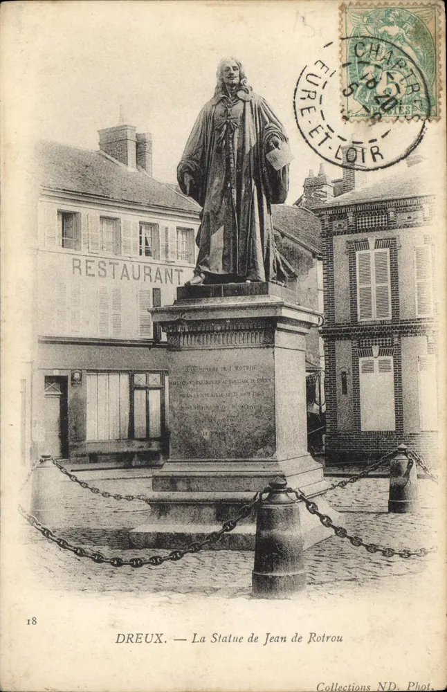 Dreux — A Estátua de Jean de Rotrou — Fot. ND, n°18 - Frente