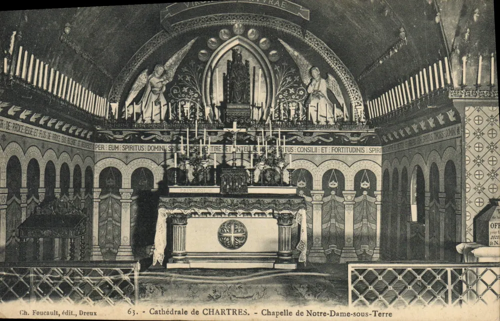 Kathedrale von Chartres - Kapelle Notre-Dame-sous-Terre — Ch. Foucault, Verlag, Dreux, Nr. 63 - Vorderseite