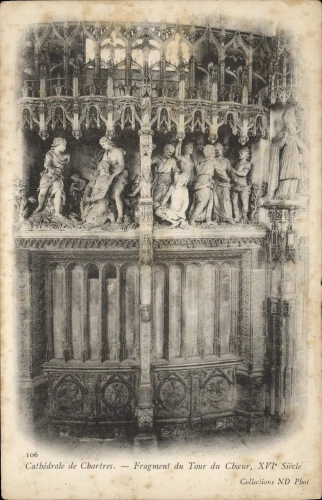 Chartreser Kathedrale — Fragment des Chorwegs, 17. Jahrhundert — Sammlung ND Phot - Vorderseite