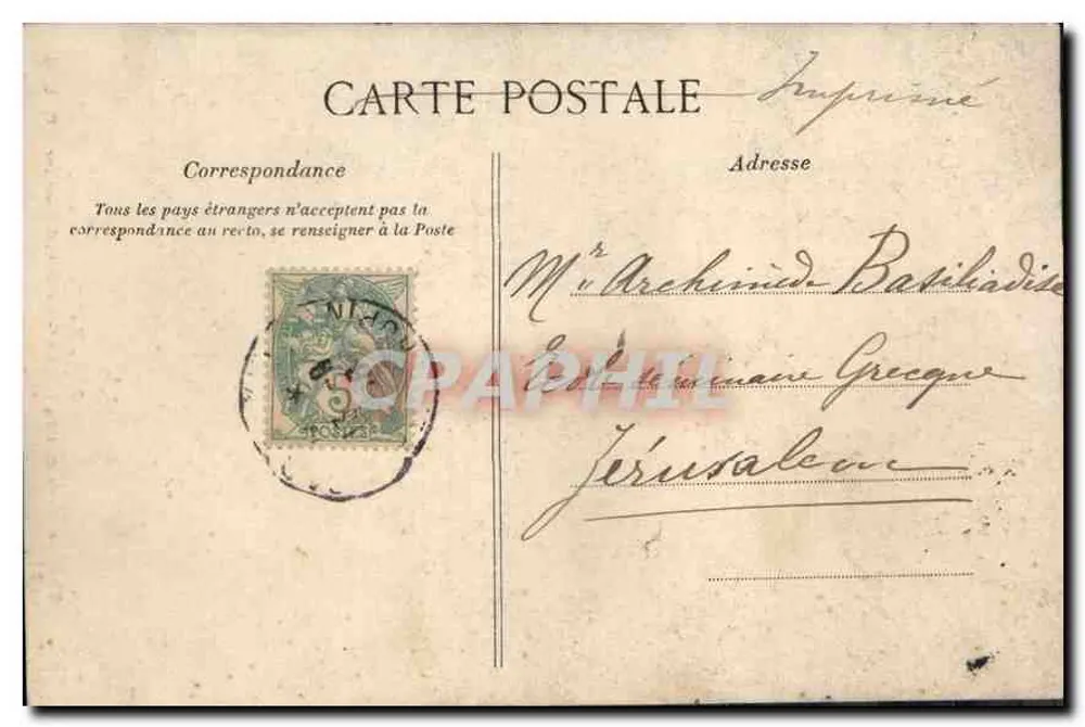 Nationaltheater der Oper - Der Große Treppenaufgang — Paris, Verlag C.L.C. Nr. 735 - Rückseite