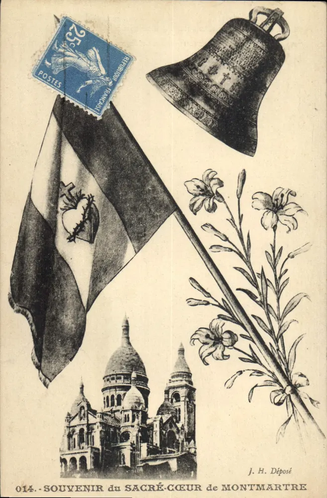 Sacré-Cœur von Montmartre — Erinnerung — J. H. Déposé, n° 014 - Vorderseite