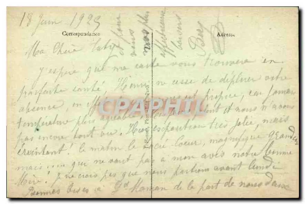 Sacré-Cœur von Montmartre — Erinnerung — J. H. Déposé, n° 014 - Rückseite