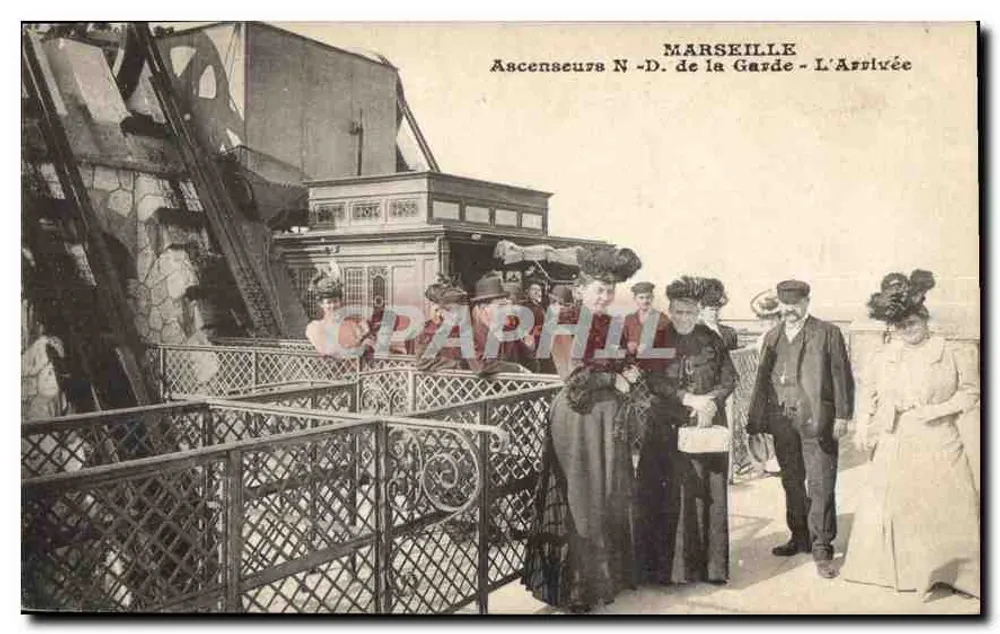 Marselha - Elevadores N.-D. da Guarda - A Chegada - Frente