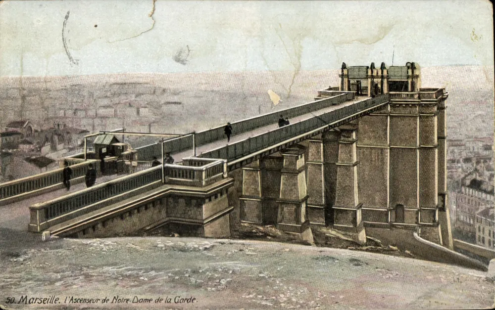Marseille. Der Aufzug der Notre-Dame de la Garde — unbekannter Verlag, n° 50 - Vorderseite