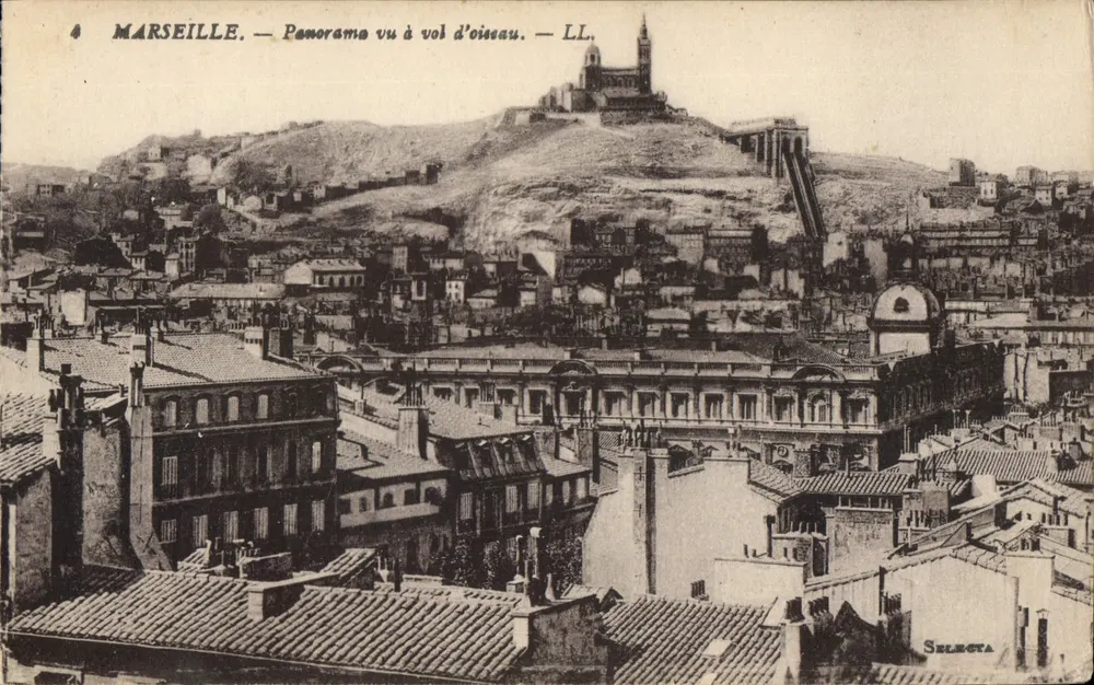 Marseille — Panorama visto de cima — LL. — Selecta - Frente