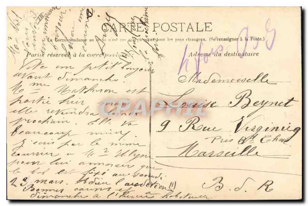 Marseille - Das Abgang der Jungfrau der Garde (Abreise der Jungfrau) — Guende phot. Marseille, n° 561 - Rückseite