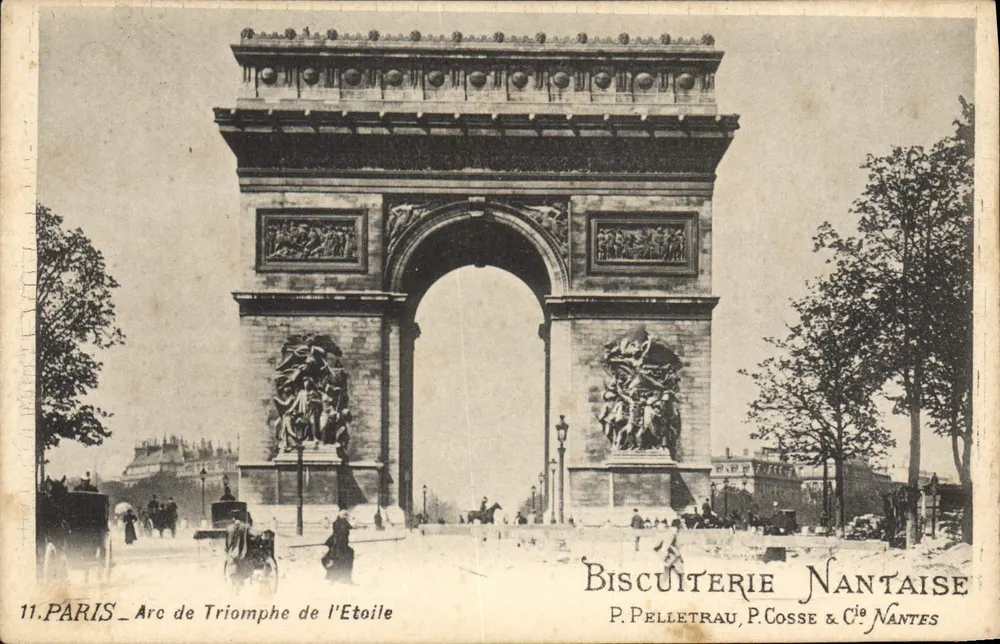 Paris — Arc de Triomphe de l'Étoile — Biscuiterie Nantaise - Vorderseite