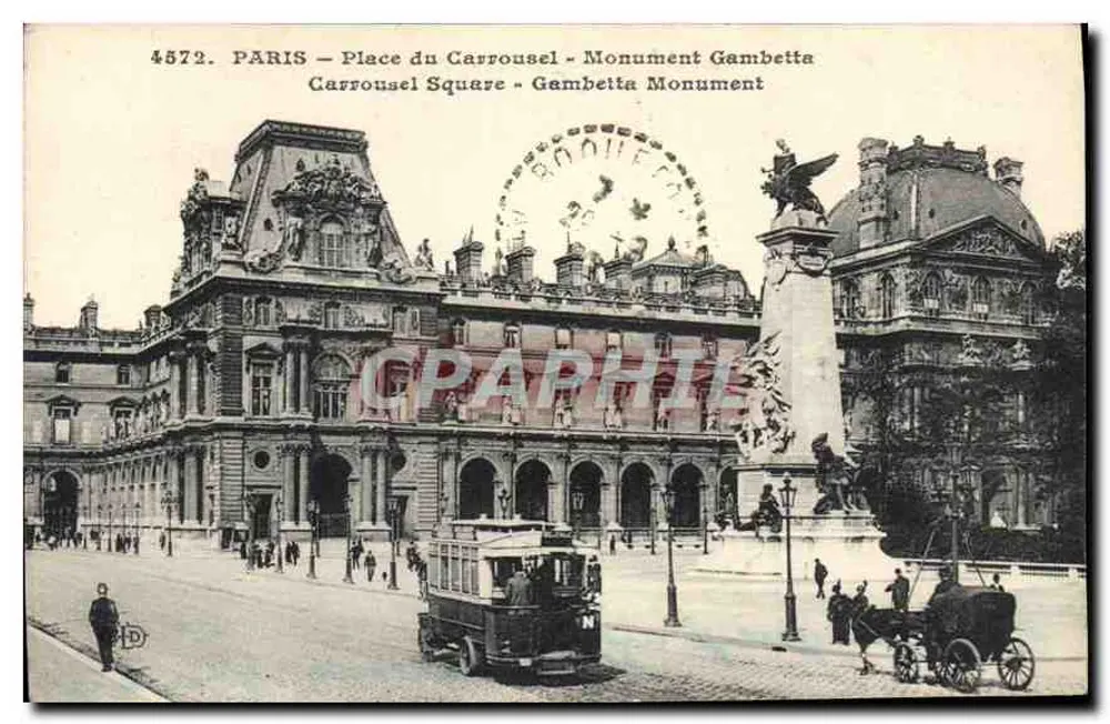 Parigi - Piazza del Carrousel - Monumento a Gambetta - Recto