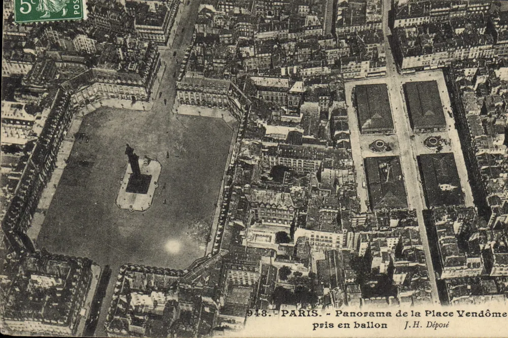 PARIS - Panorama der Place Vendôme - mit Ballon aufgenommen - J.H. Déposé - Vorderseite