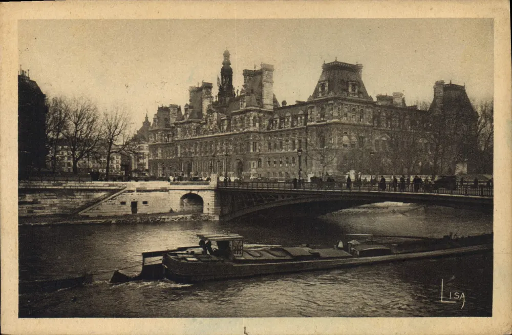 Paris — Das Rathaus und die Pont d'Arcole — LISA - Vorderseite