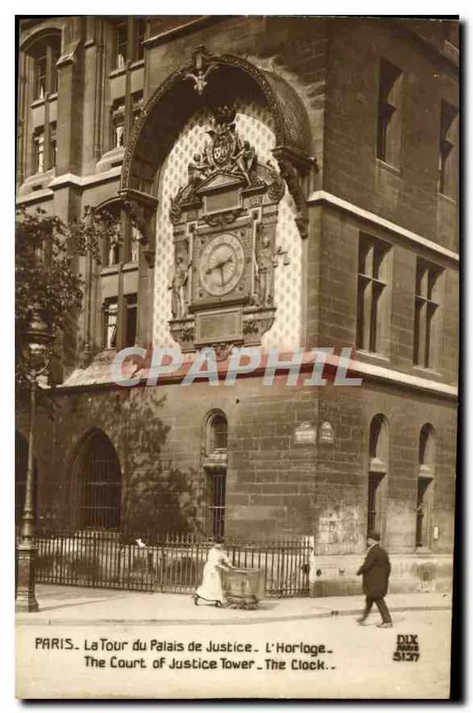 Paris - Die Turm des Palasts der Gerechtigkeit - Die Uhr - DIX 5137 - Vorderseite