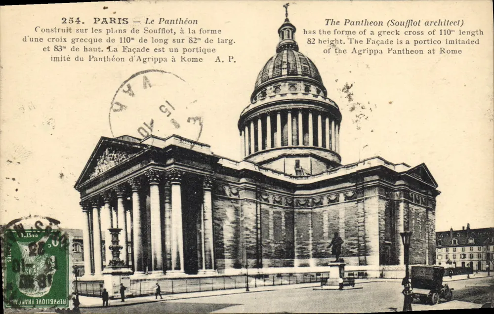 Paris — O Panteão — A.P. n°254 - Frente