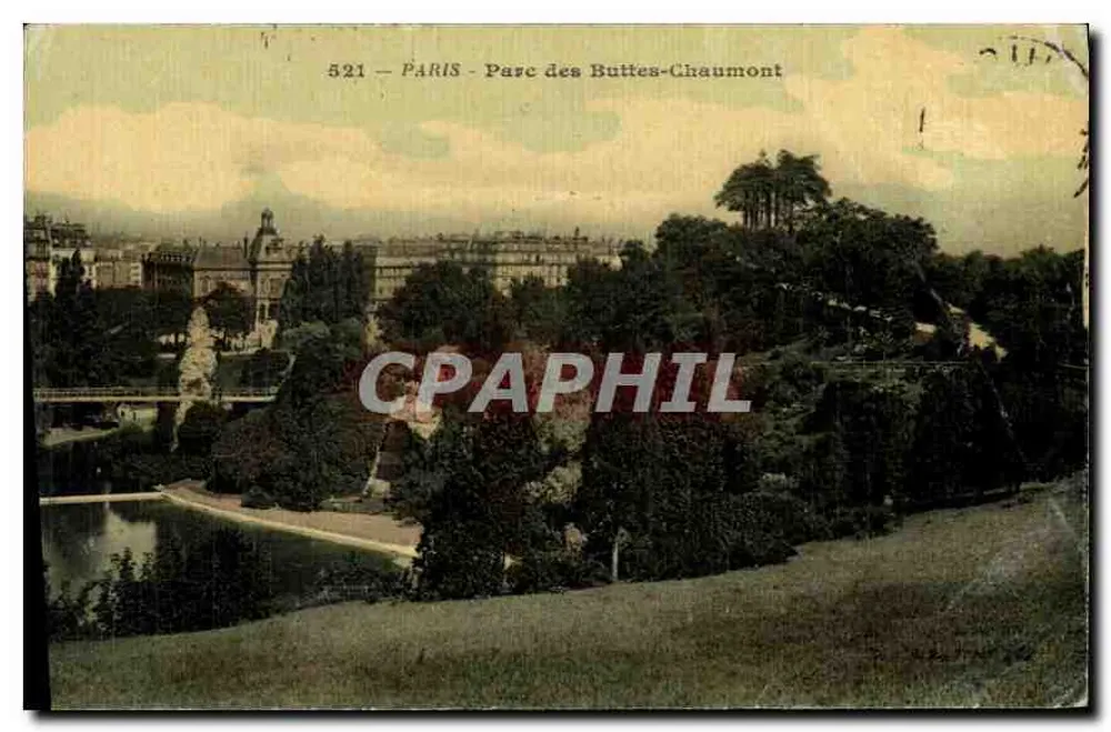 Parque das Buttes-Chaumont — Paris — editor desconhecido, n° 521 - Frente