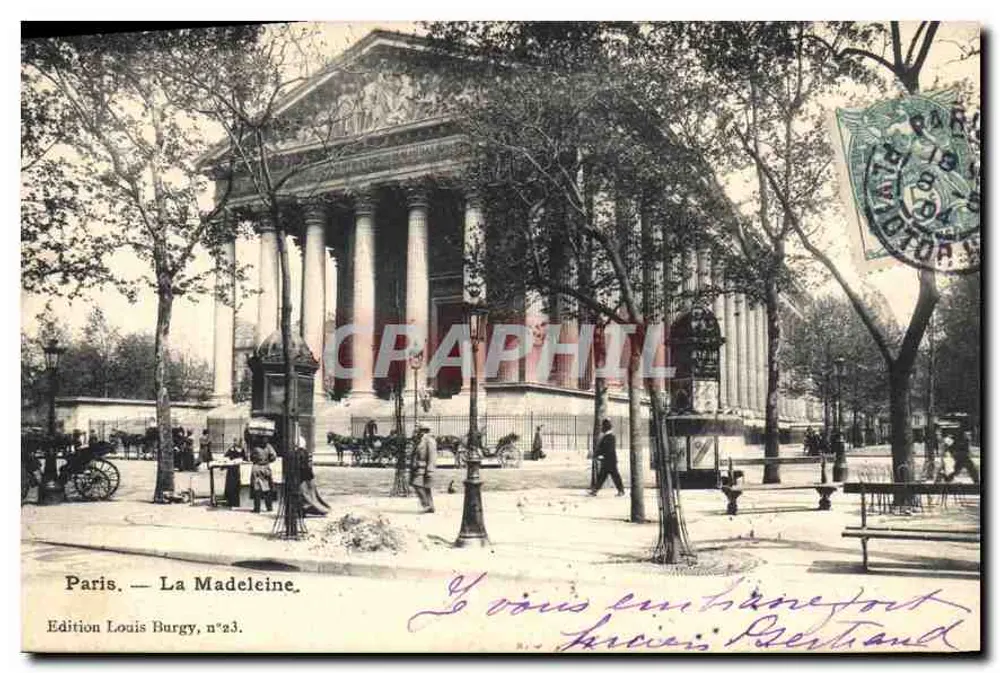 Paris — A Madeleine — Edição Louis Burgy, n°23 - Frente