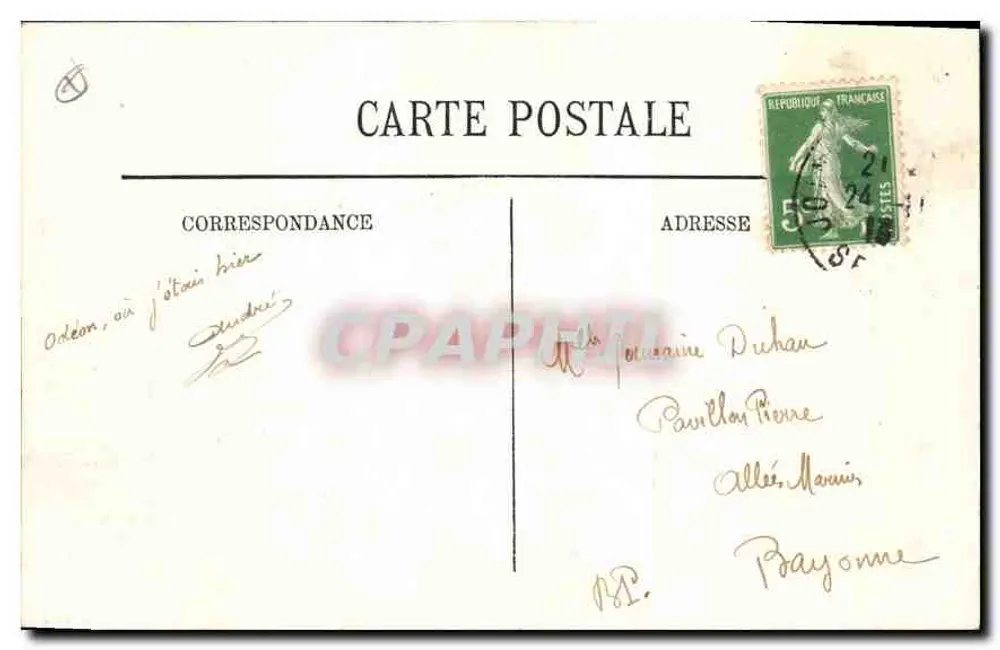 Paris (VIIe) — O Teatro da Odéon — LL. n° 1304 - Verso