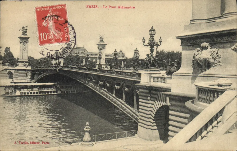 PARIS - O Ponte Alexandre — A. Taride, editor, Paris - Frente