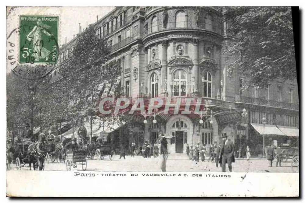 Paris - Théâtre du Vaudeville & B. des Italiens — Verleger - Vorderseite
