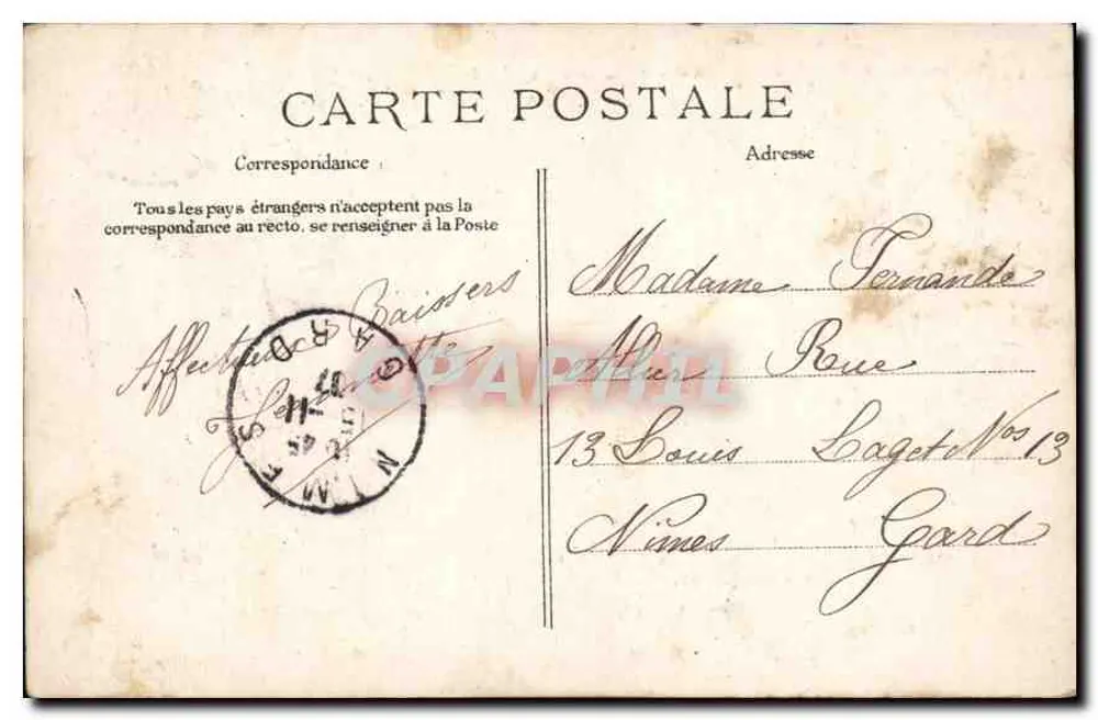 Paris — Le Jardin des Tuileries und der Pavillon de Marsan — Verleger unbekannt, Nr. 932 - Rückseite