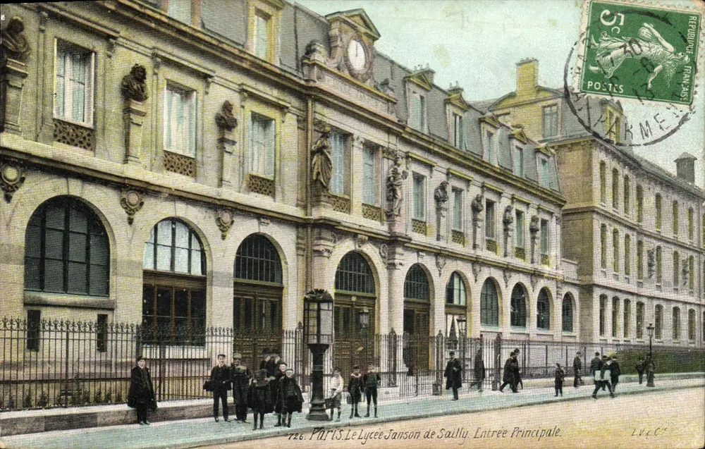 Paris — O Liceu Janson de Sailly. Entrada Principal — A. V. & Cie, n°726 - Frente