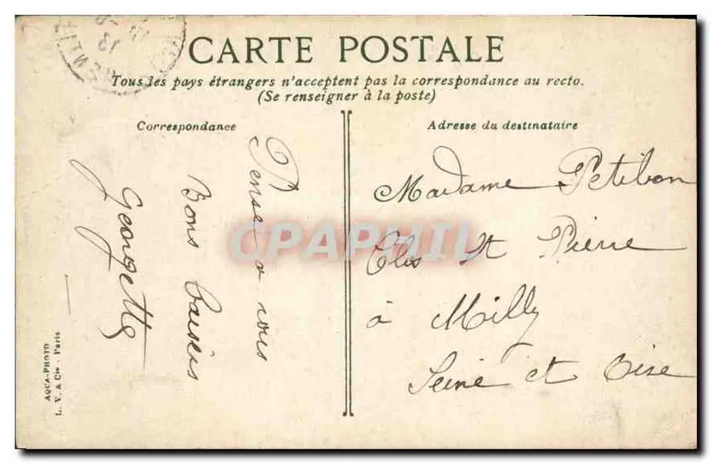 Paris — O Liceu Janson de Sailly. Entrada Principal — A. V. & Cie, n°726 - Verso